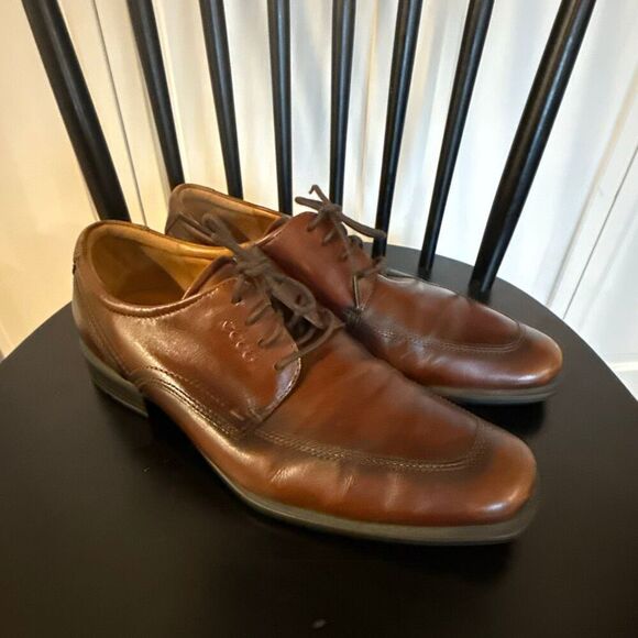 Ecco brown leather oxford dress shoes size 42/9 main image 10